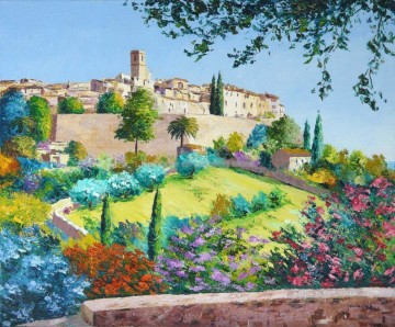 PLS16 美しい風景庭園 Oil Paintings